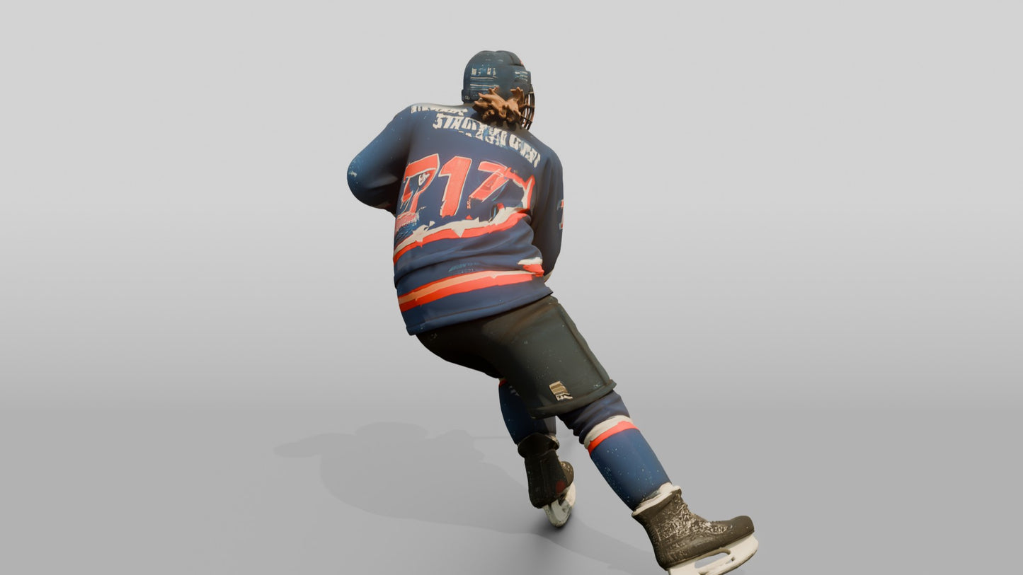 Norwegian Teen Boy Playing Ice Hockey