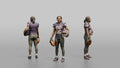 Wide Receiver Standing with the Ball at Her Side