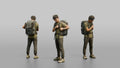 Hiker Adjusting His Backpack Strap