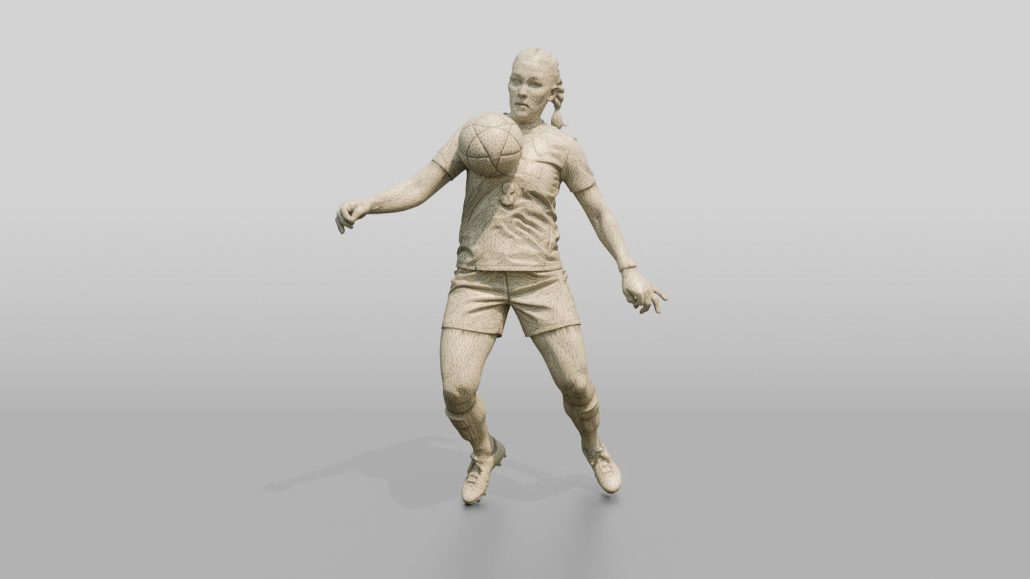 Soccer Player High Chest Trap