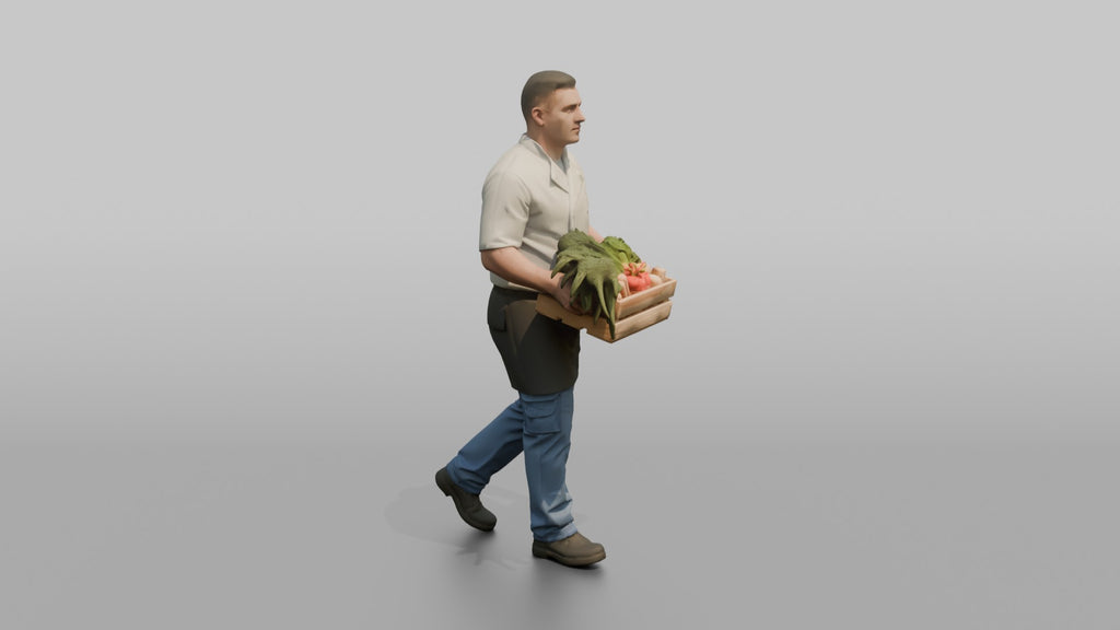 Ship's Cook Carrying Fresh Vegetables to the Galley