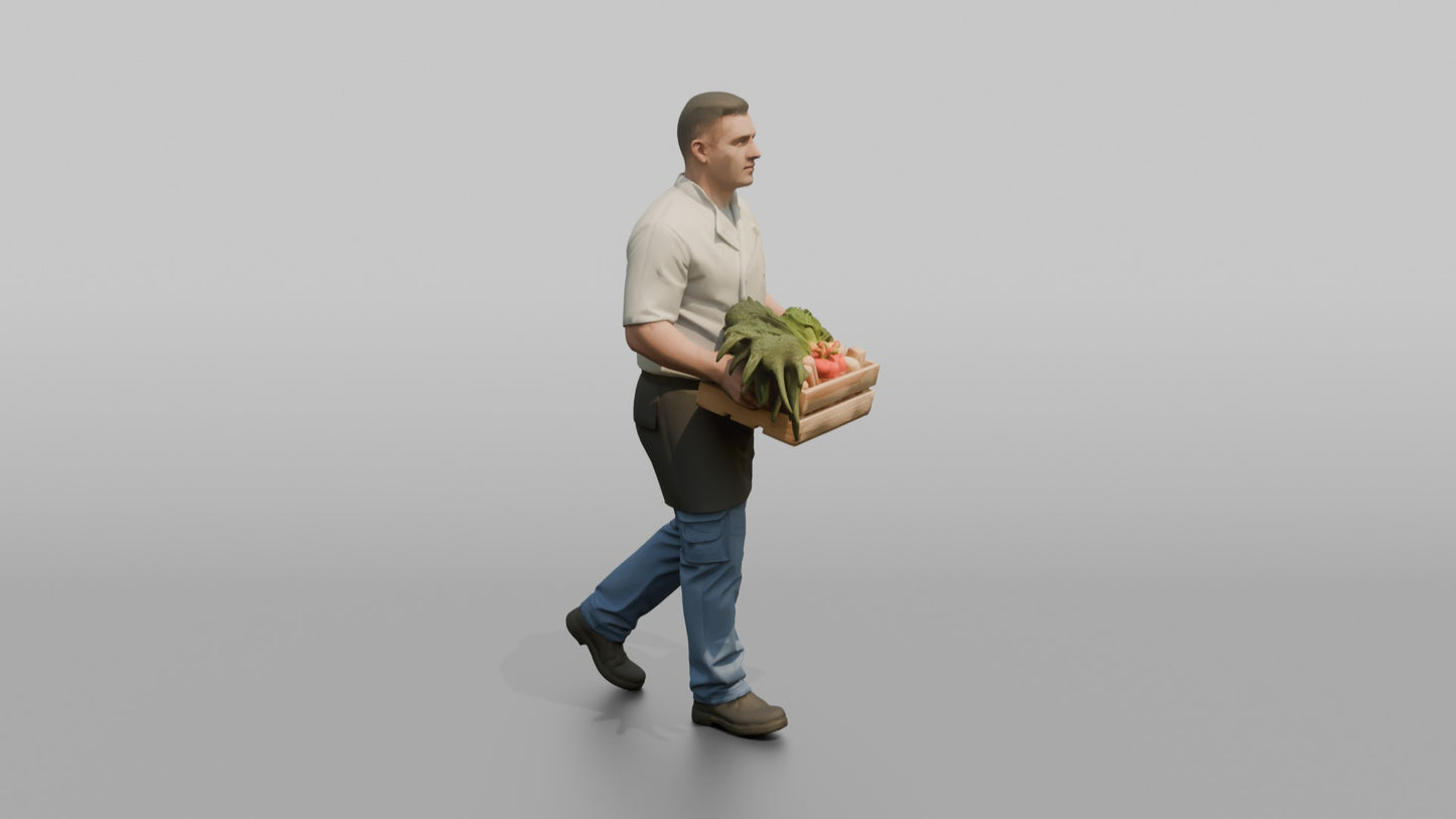 Ship's Cook Carrying Fresh Vegetables to the Galley