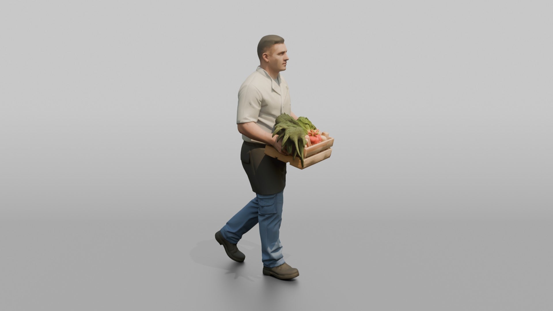 Ship's Cook Carrying Fresh Vegetables to the Galley