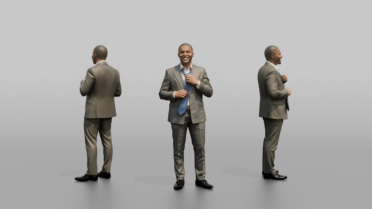 Wedding Guest Loosening His Silk Tie