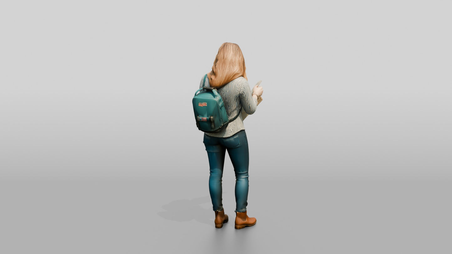 Woman Looking at Street Map