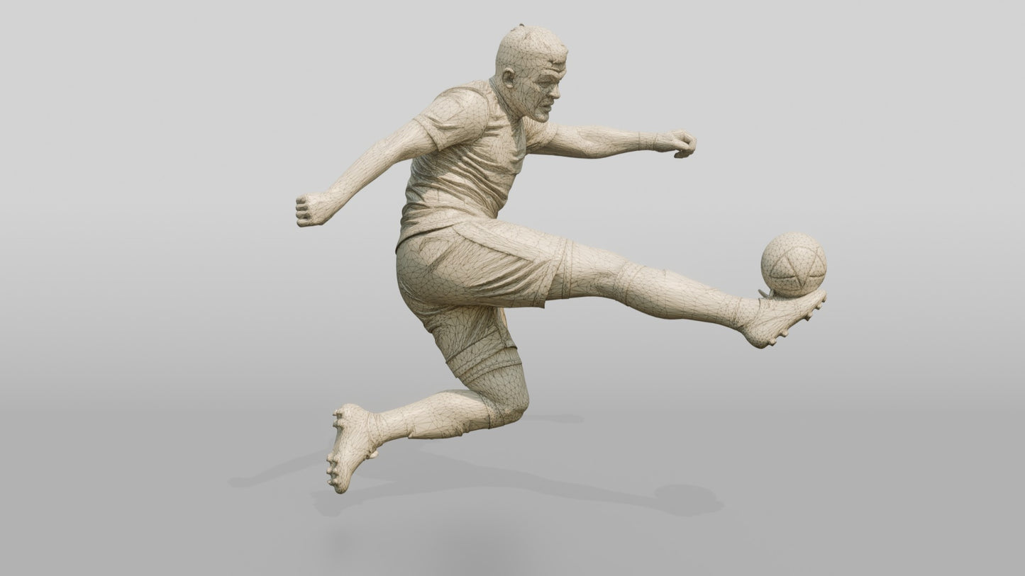 Soccer Player Side-Volley Kick