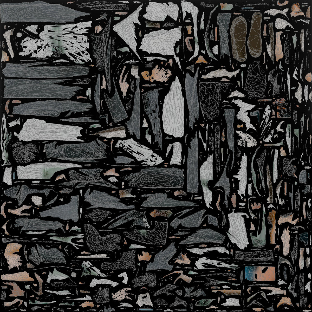Man Checking Phone in Cream Polo - UV layout, base color map