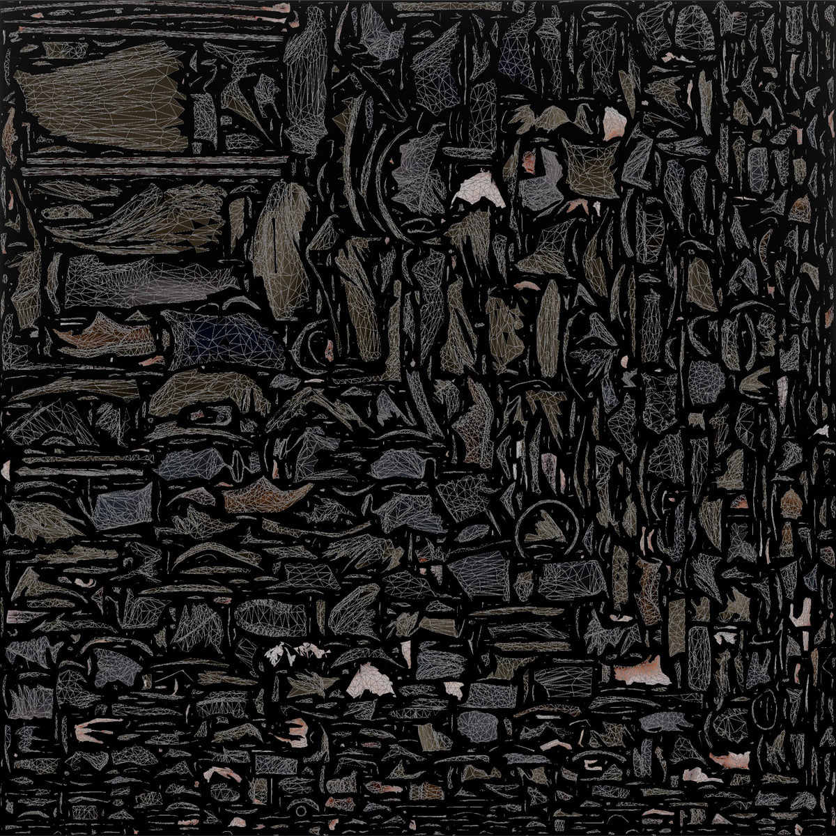 Elderly White Man Walking Slowly in Waterproof Jacket - UV layout, base color map