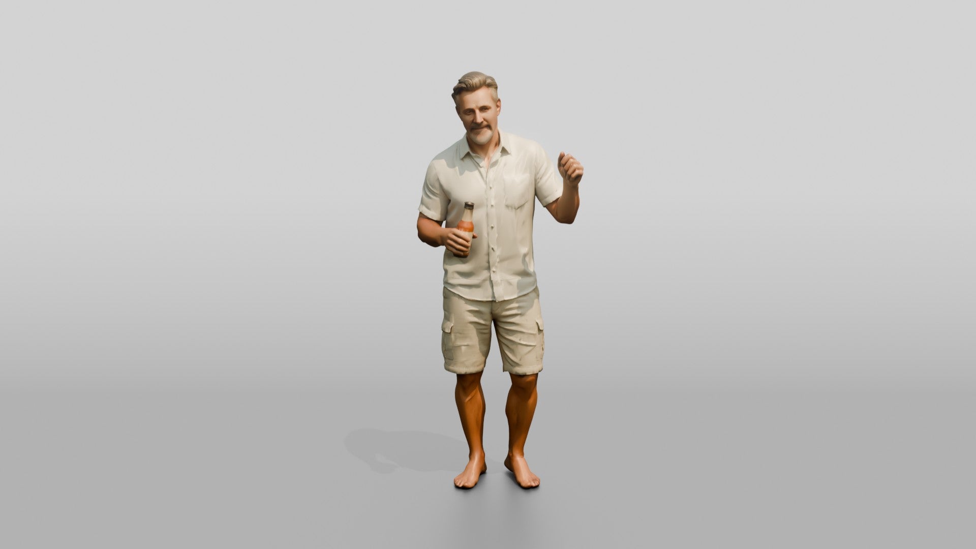 Older Man Dancing with a Beer