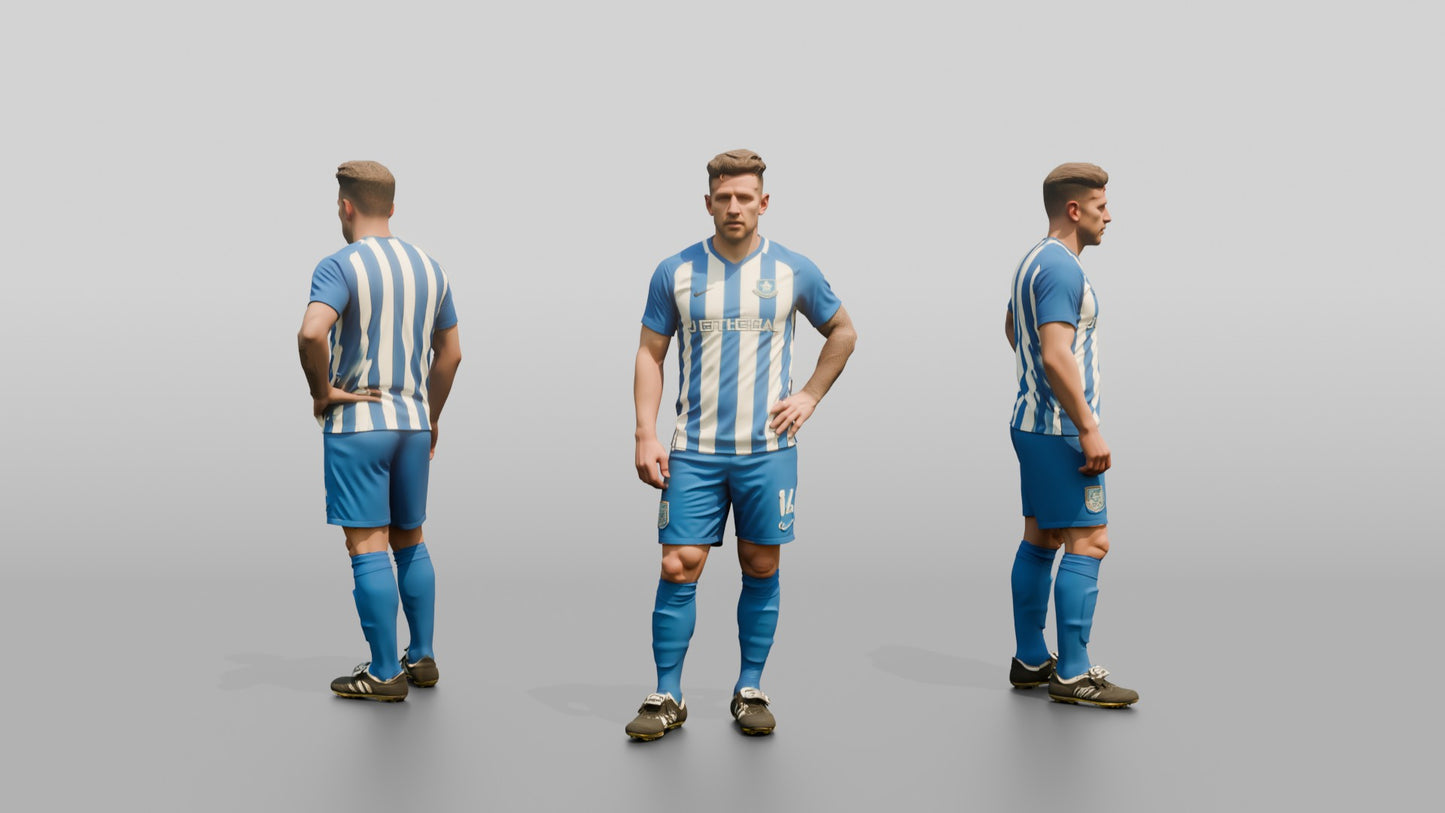 Soccer Player at Free Kick Setup