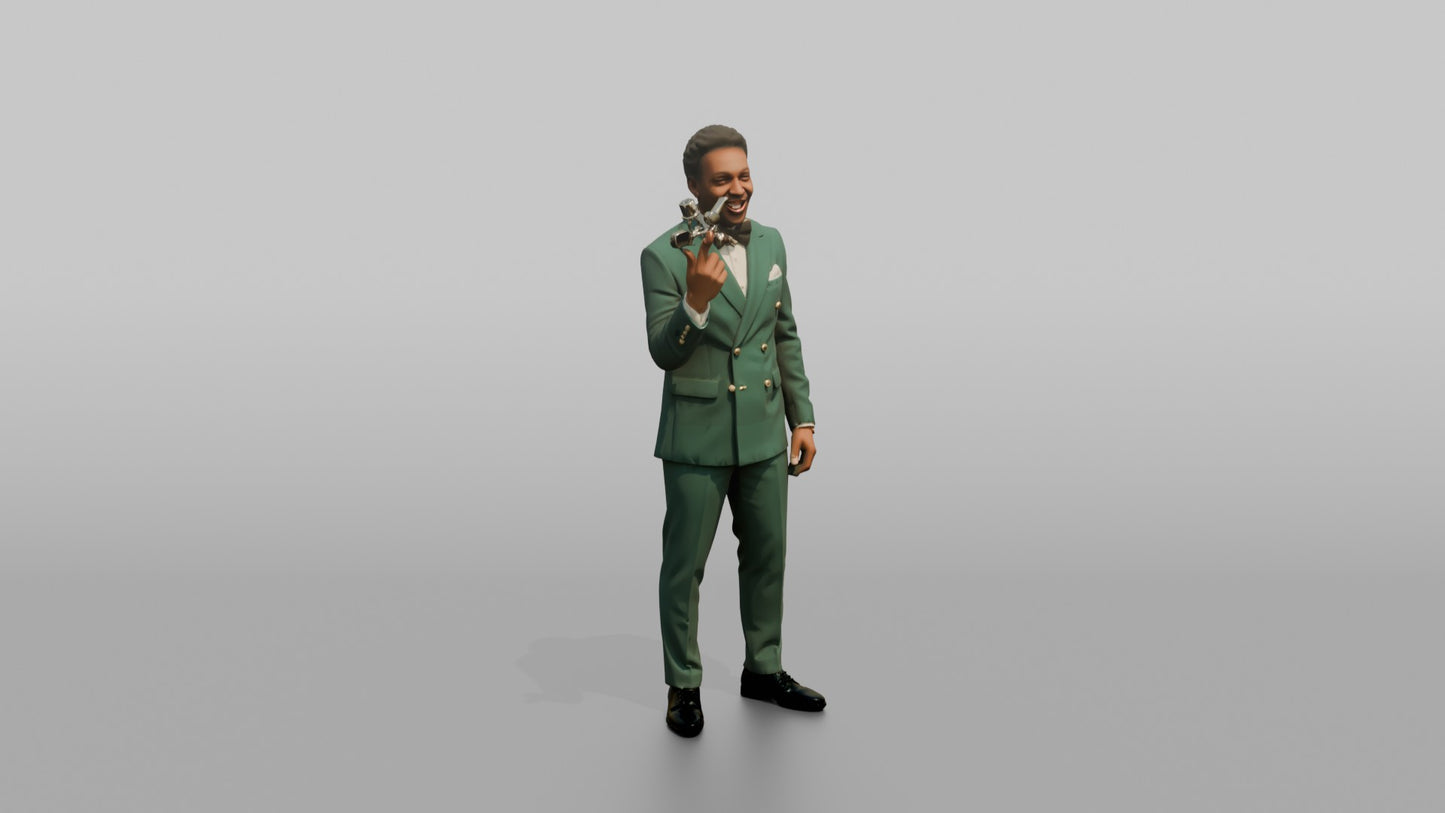 Black Groom Spinning Keychains on His Finger