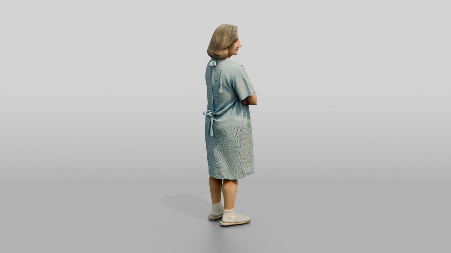 Elderly Woman Patient with Arms Folded