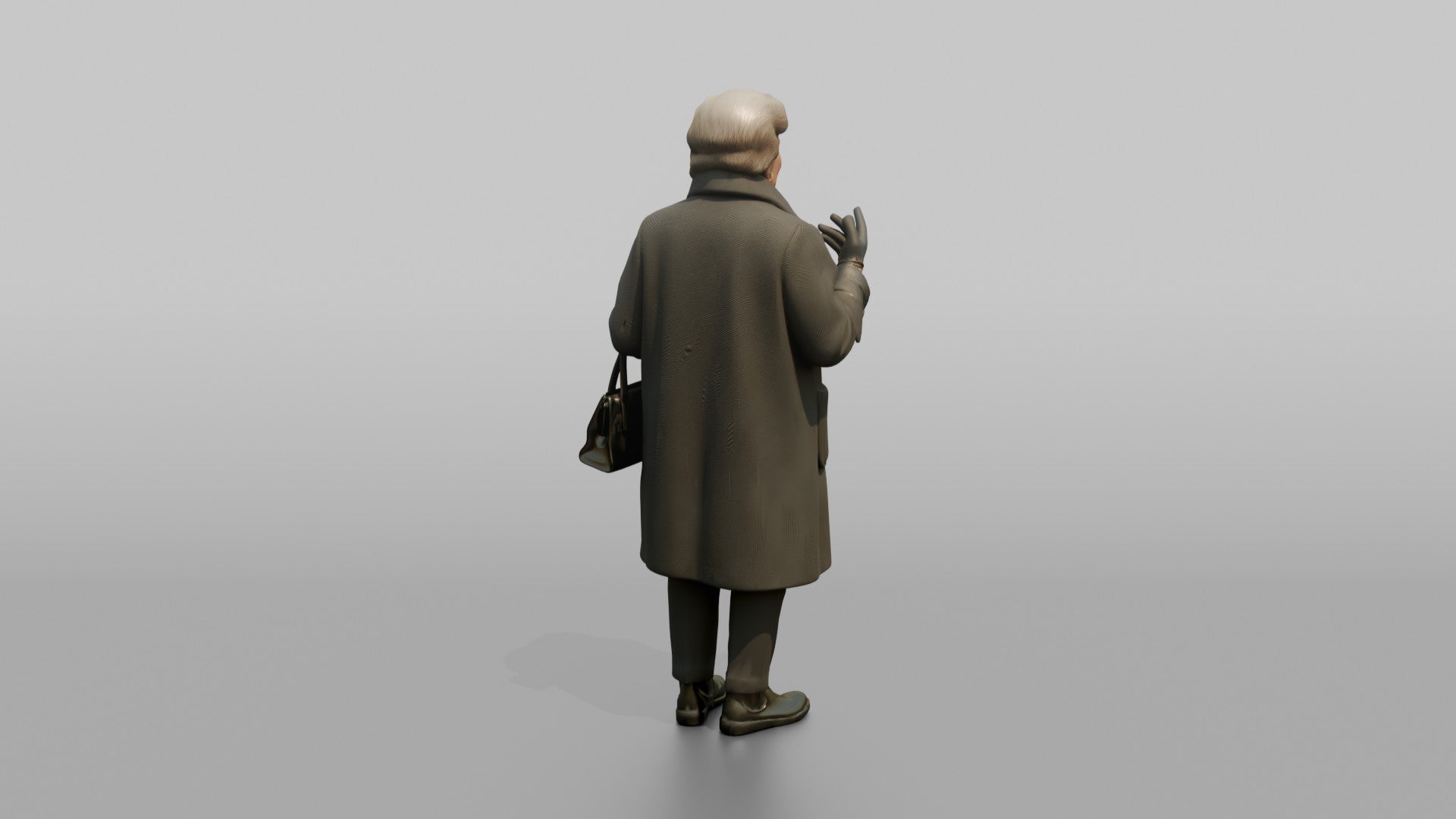 European Grandmother Standing and Chatting