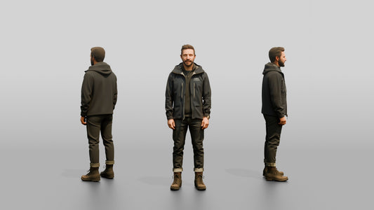 Canadian Man in Weatherproof Technical Jacket