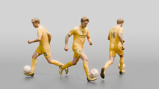 Soccer Player Trapping the Ball