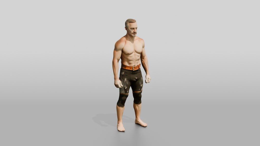 Distinguished Man in Fitness Pose