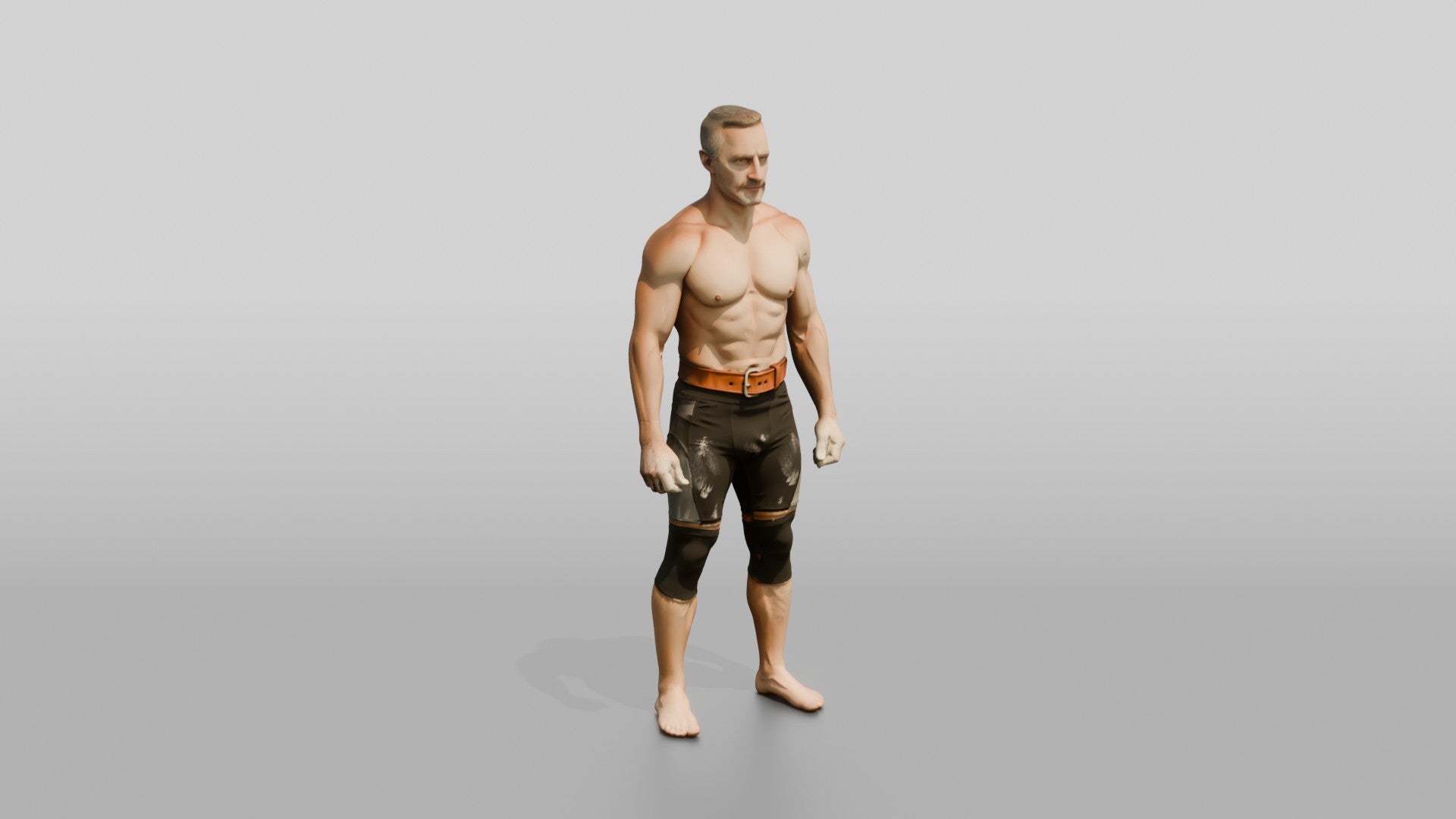 Distinguished Man in Fitness Pose