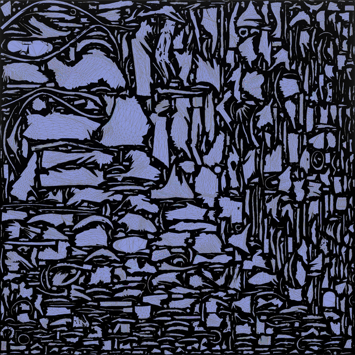 Afrobeat Singer with Retro Microphone - UV layout, normal map