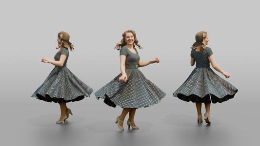 Wedding Guest Twirling Her Vintage Dress