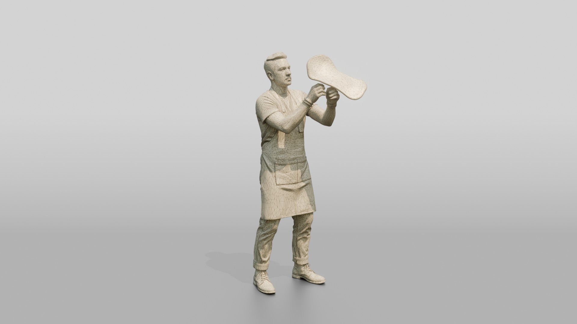 Pizza Chef Spinning Dough