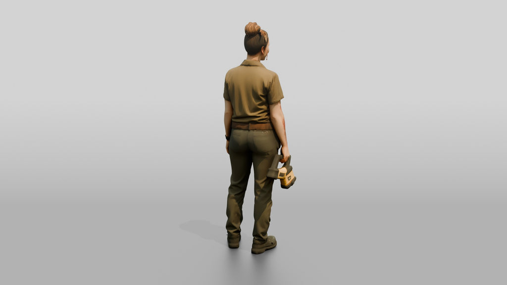 Mechanic Holding a Shop Flashlight
