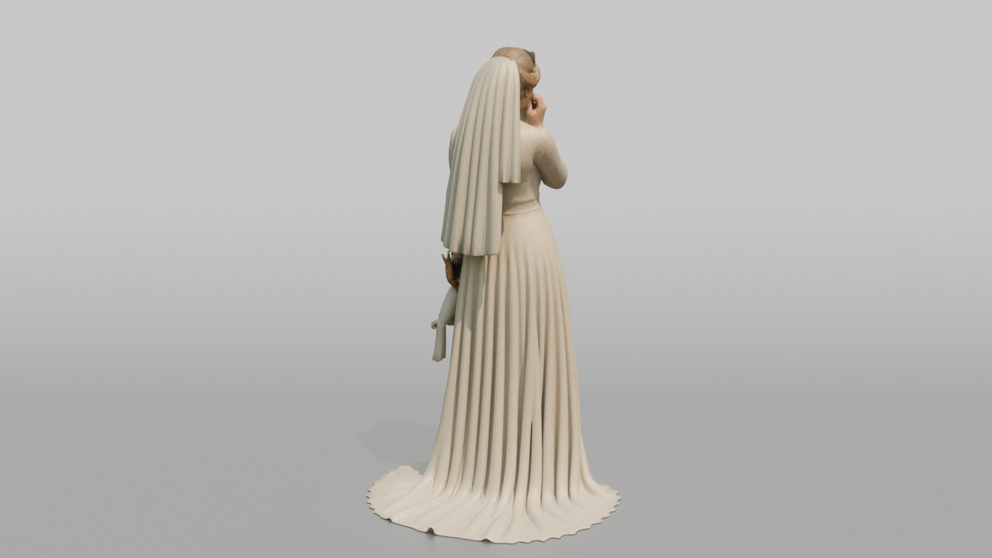 Bride Wiping Away a Happy Tear