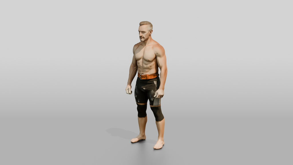 Distinguished Man in Fitness Pose