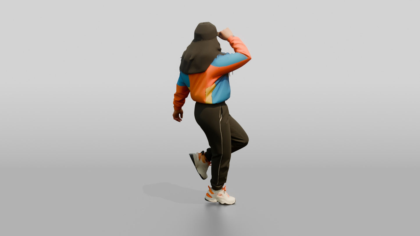 Latina Woman in Lightweight Windbreaker