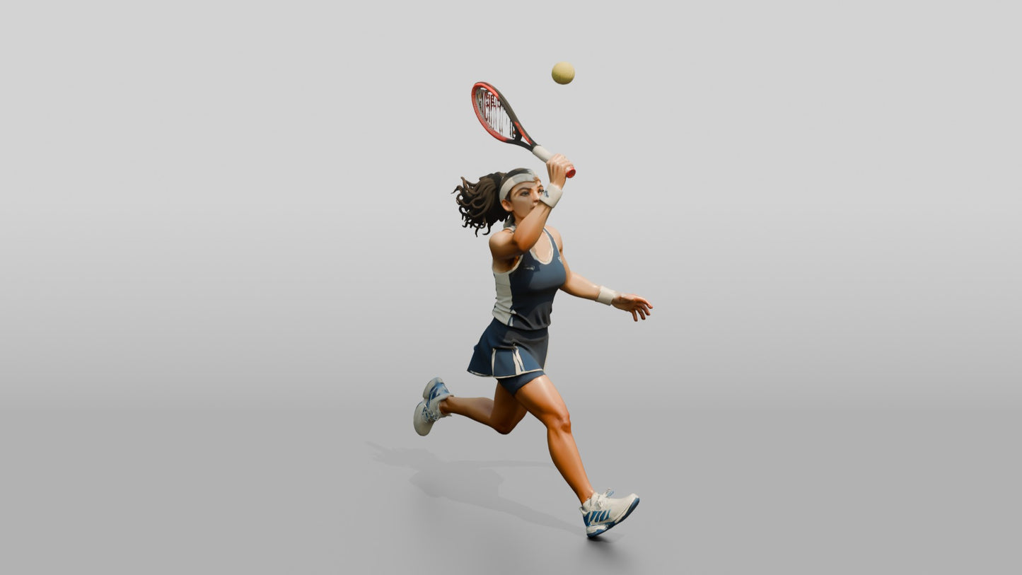 Female Tennis Player Hitting a Defensive Lob