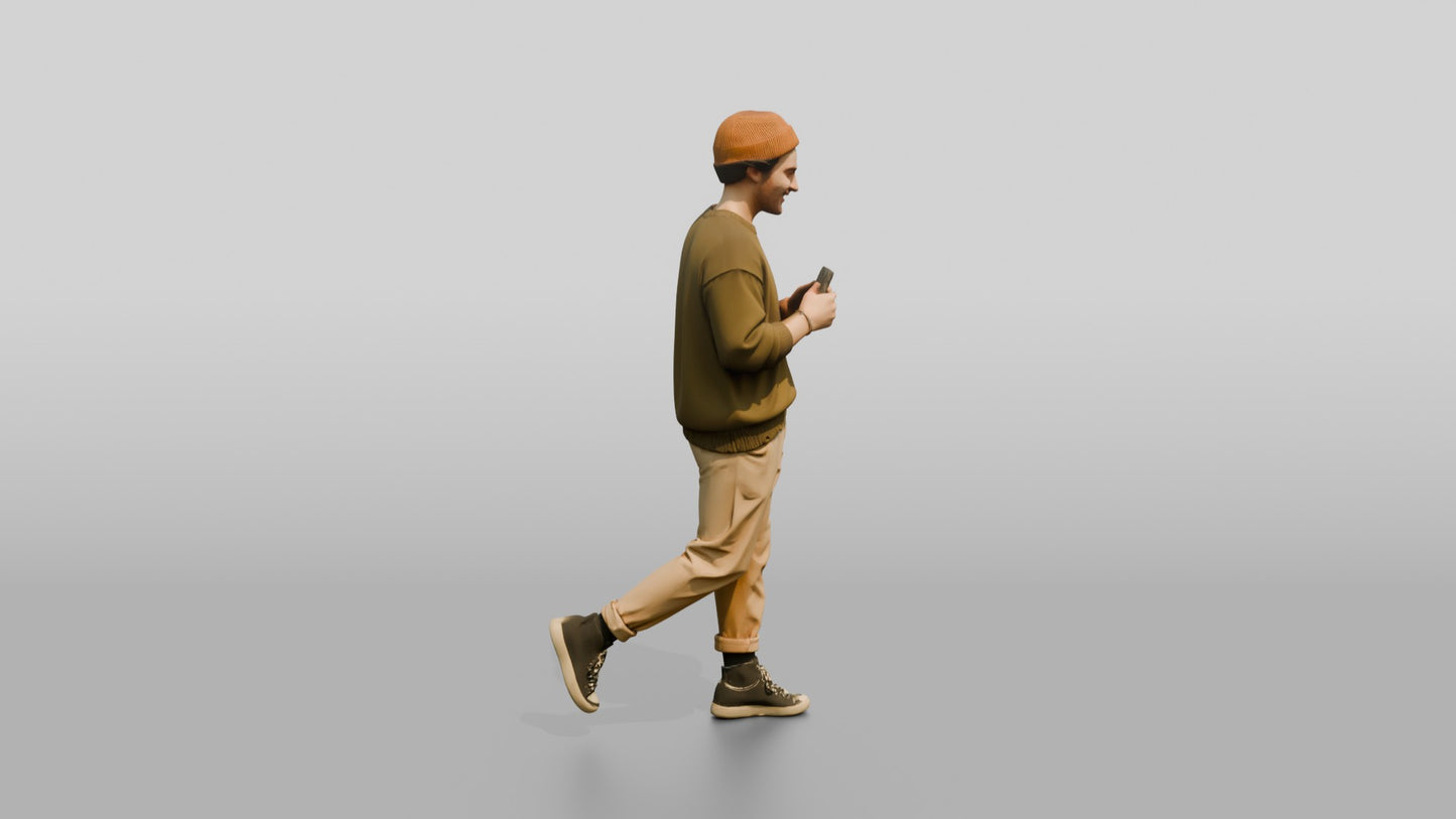 Casual Student Urban Creative Man 01