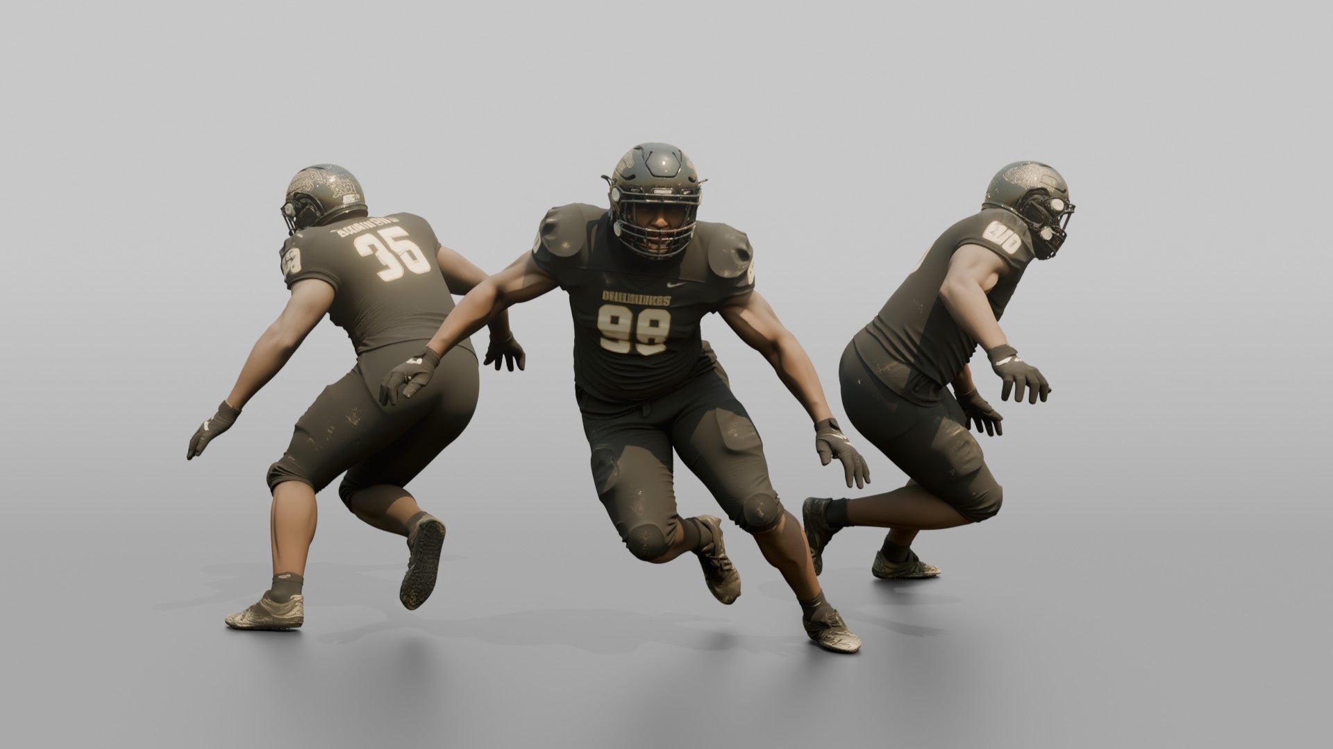 Defensive Tackle Bull-Rushing Forward