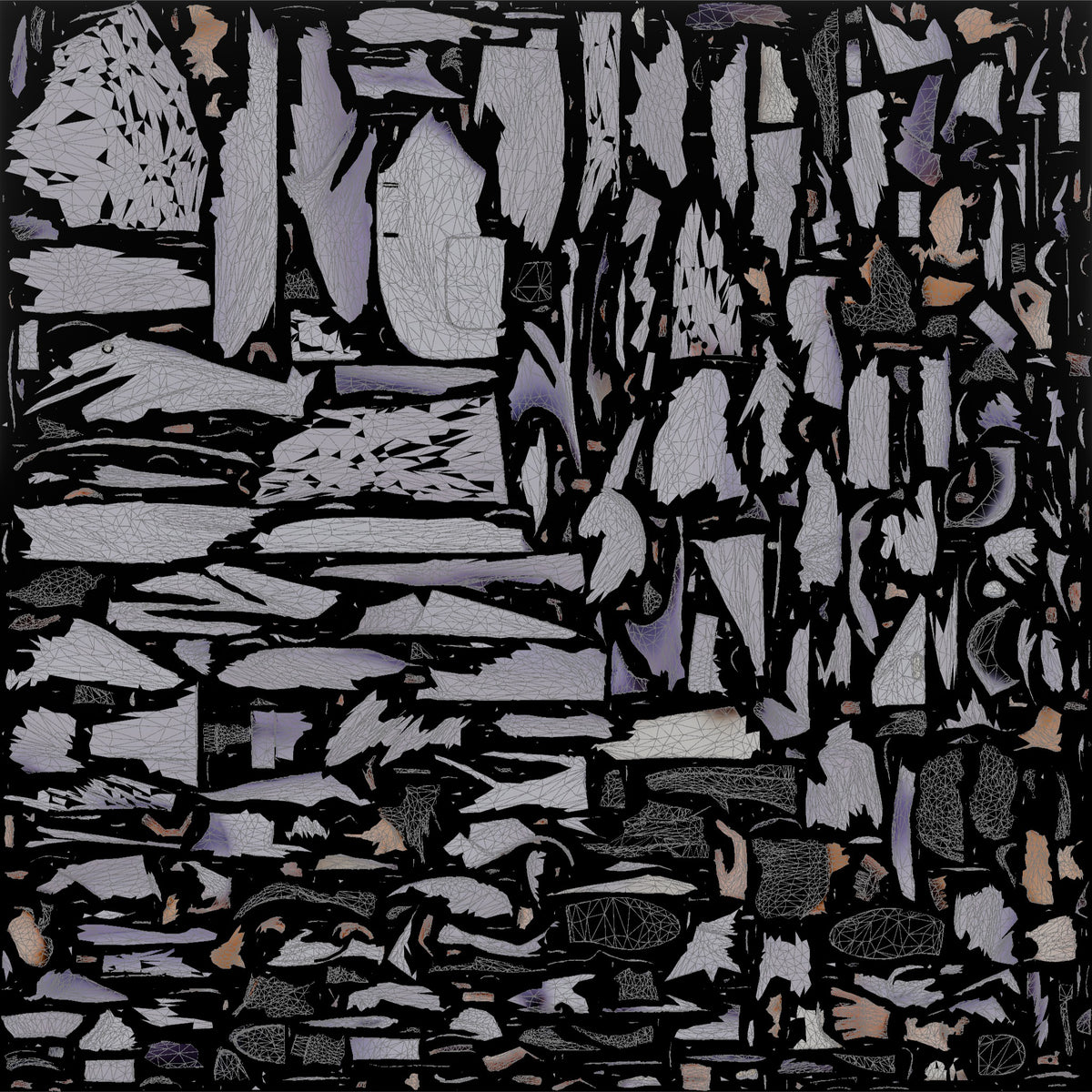 Man Adjusting Collar in Lavender Suit - UV layout, base color map