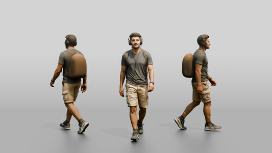 Young Turkish Man Walking with Headphones