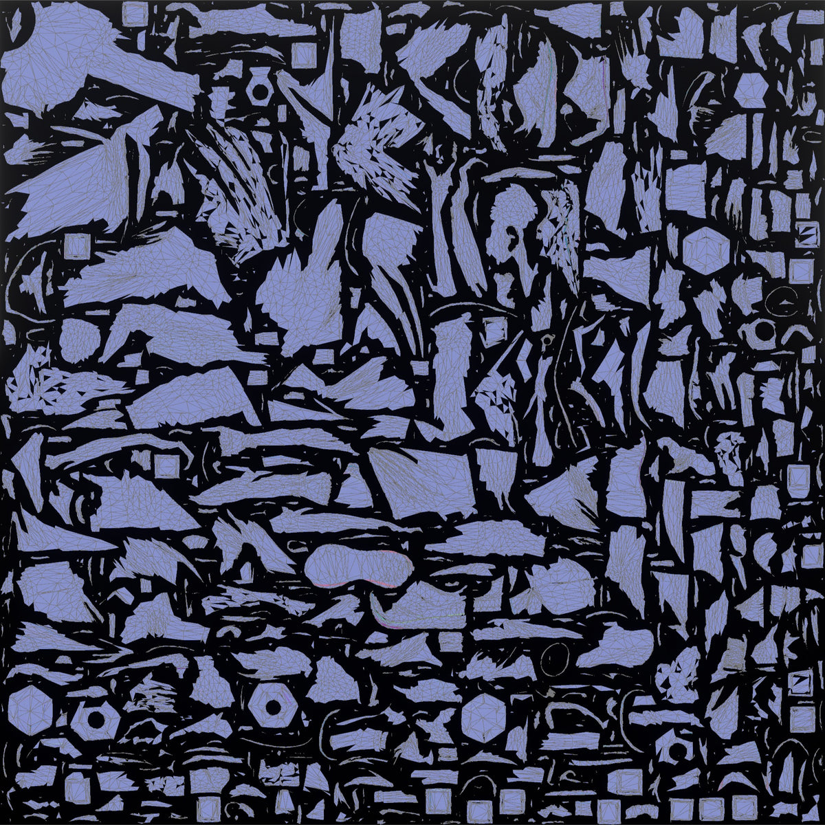 Weightlifter Man Holding Two Dumbbells At The Sides Mid-lunge - UV layout, normal map