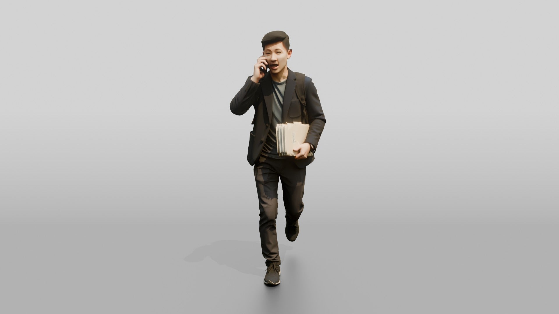 Chinese Man Sitting with Coffee