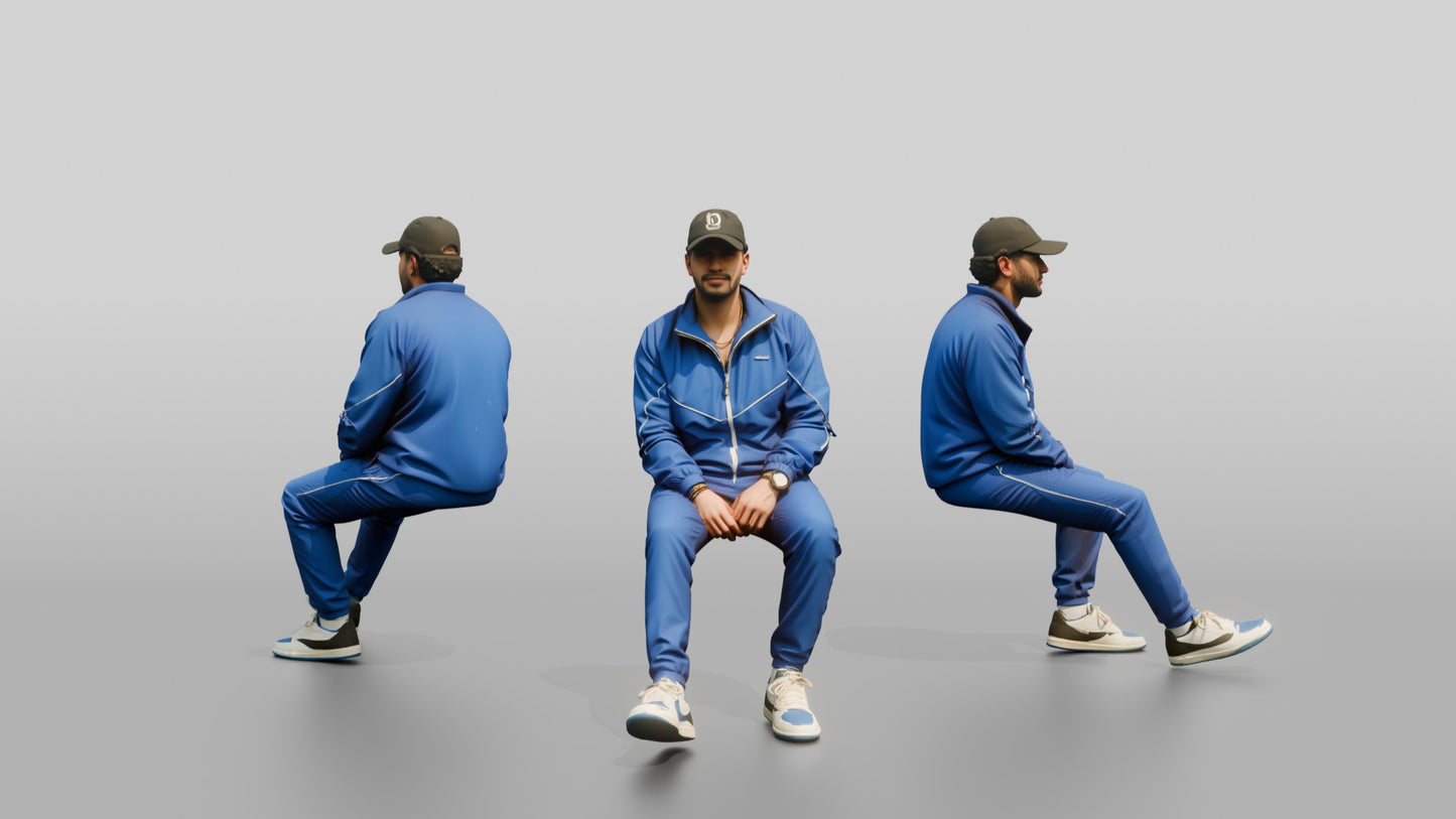 Latino Man in Streetwear Windbreaker