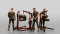 Mechanic Operating an Engine Crane
