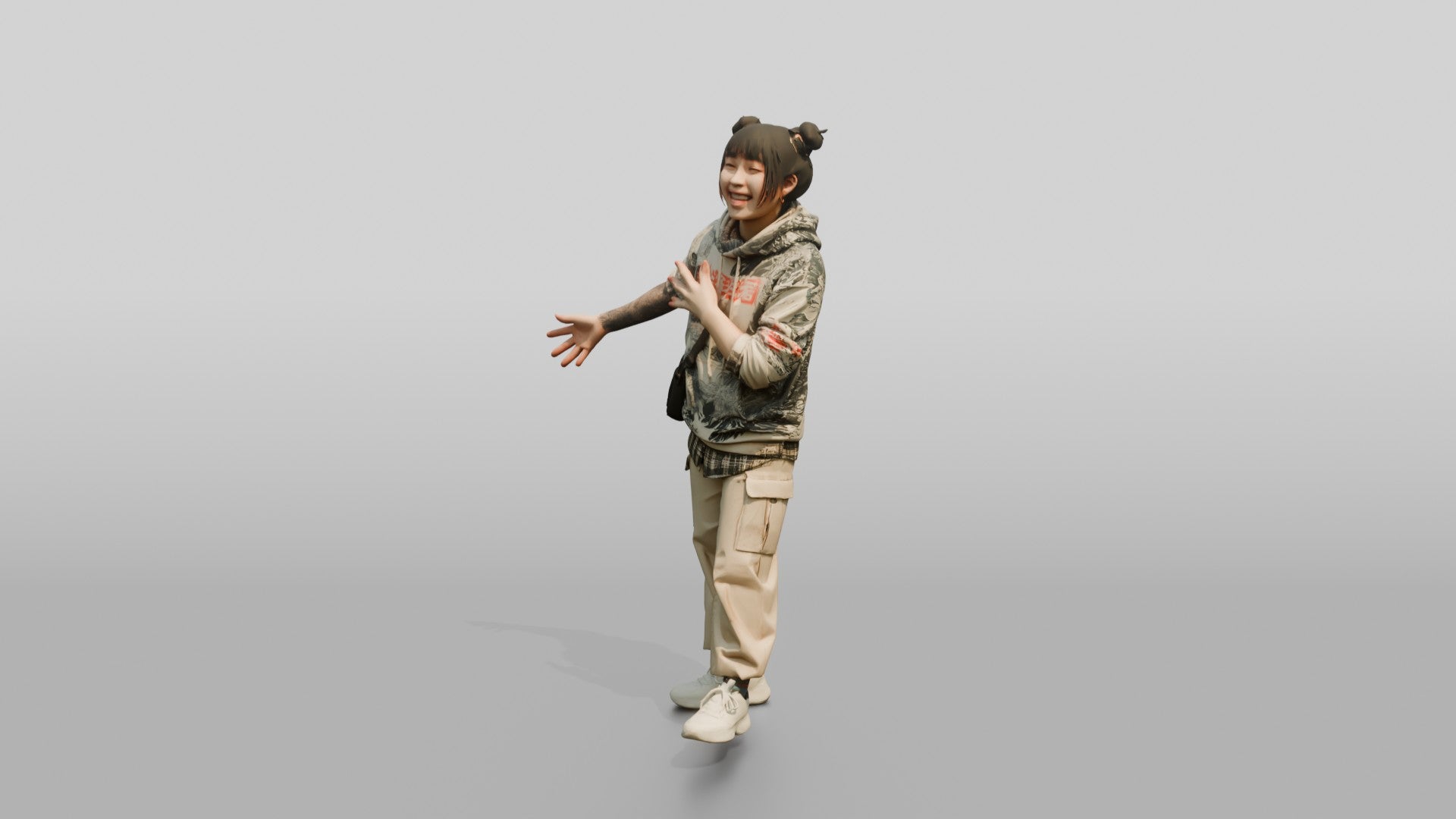 Asian Woman Telling a Dramatic Story