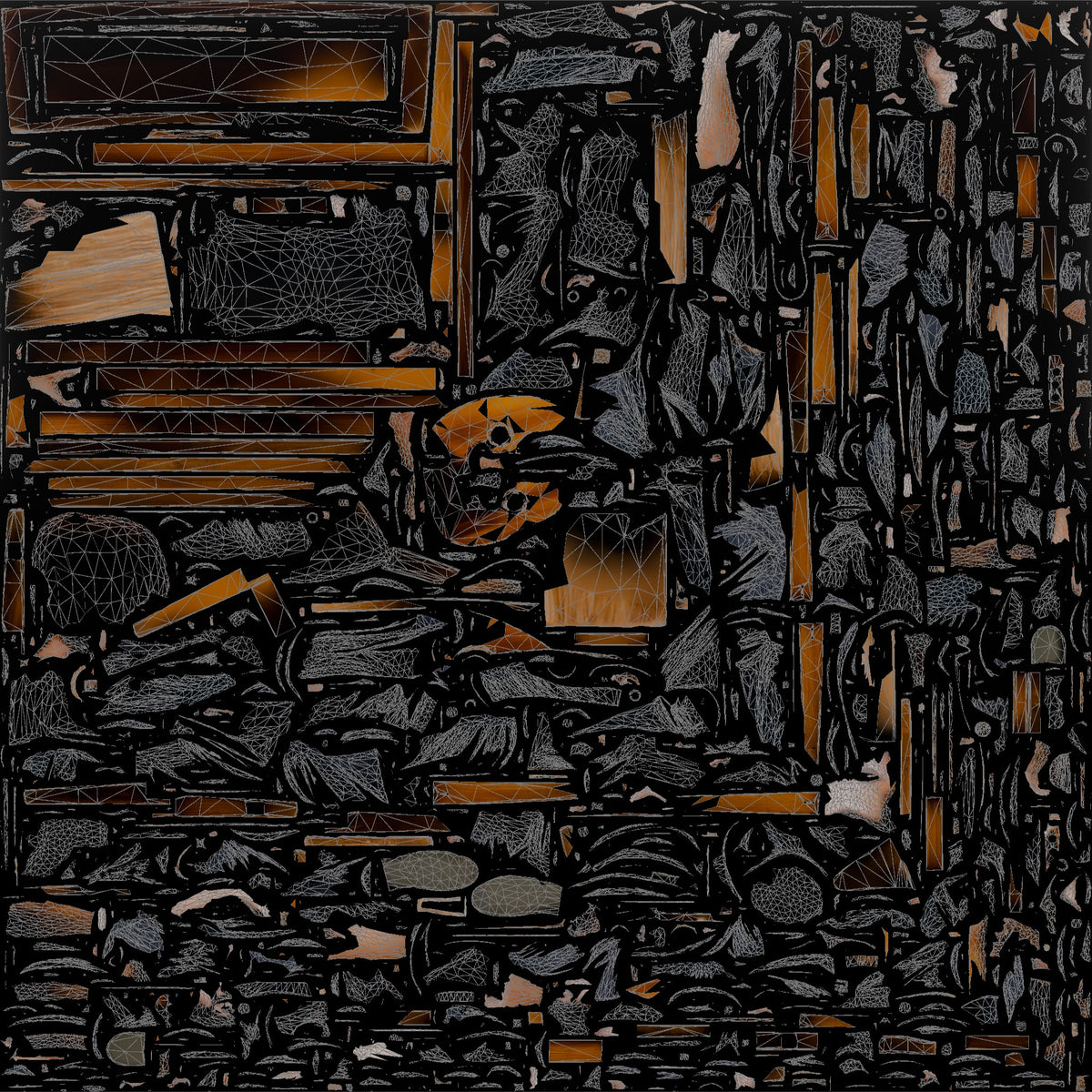 Oud Player Strumming Acoustic Oud - UV layout, base color map