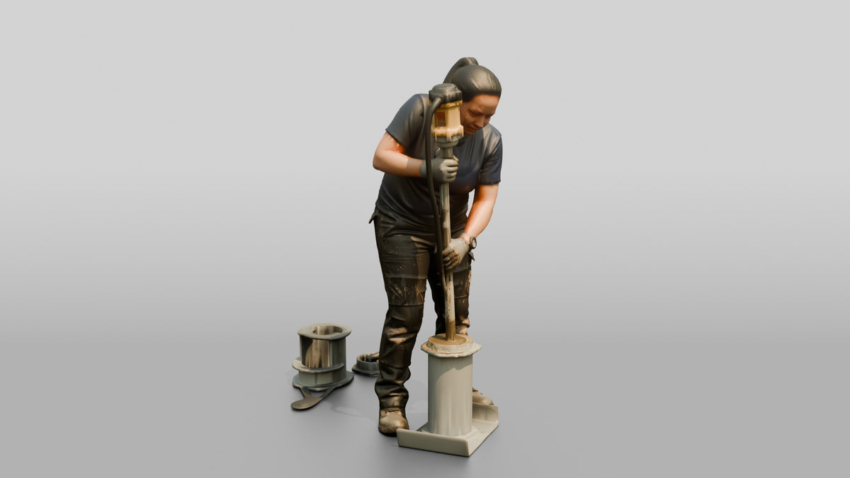 Construction Worker Woman 69 - 3D character model, view 5