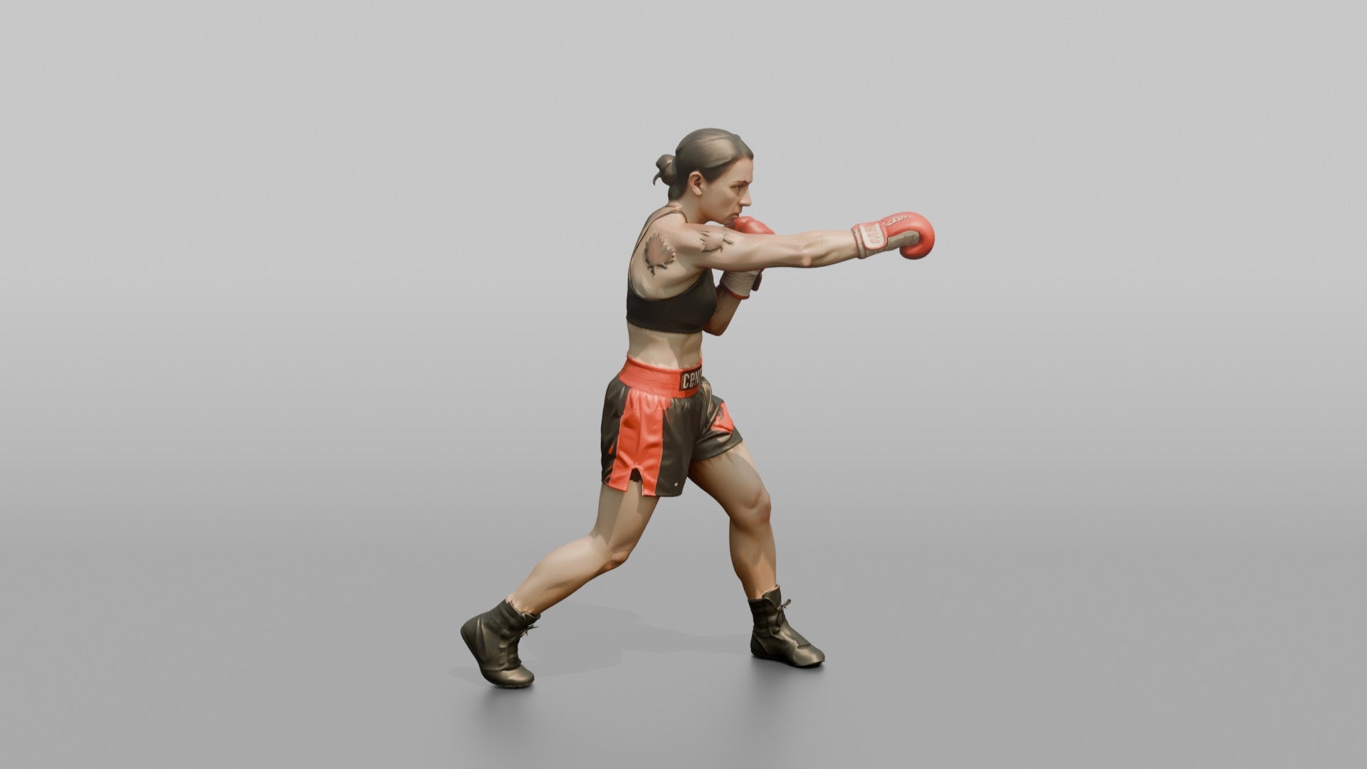 Boxer Stiff Jab to Keep Distance