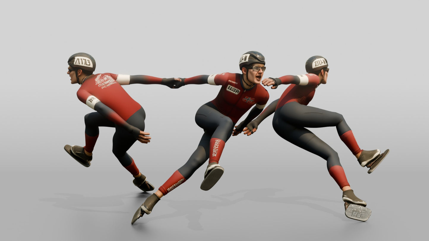 Norwegian Man Speed Skating