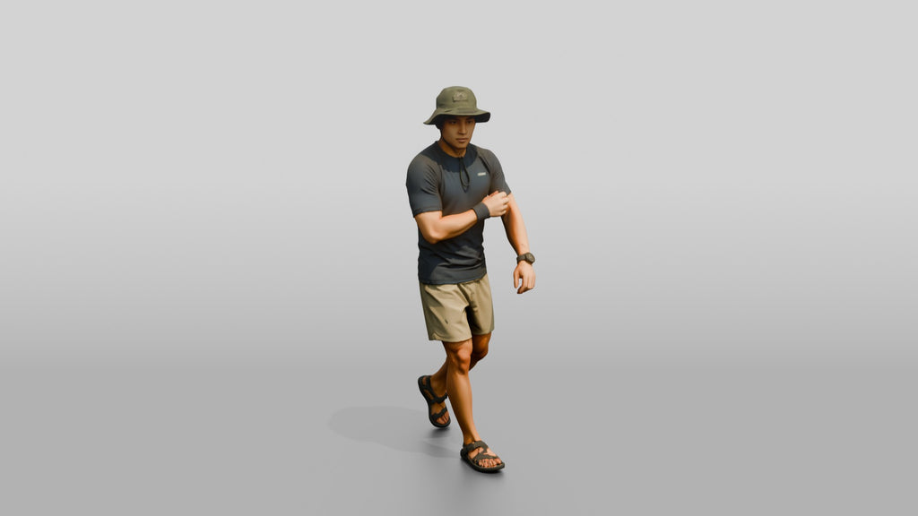 Man Rolling Up Rashguard Sleeves