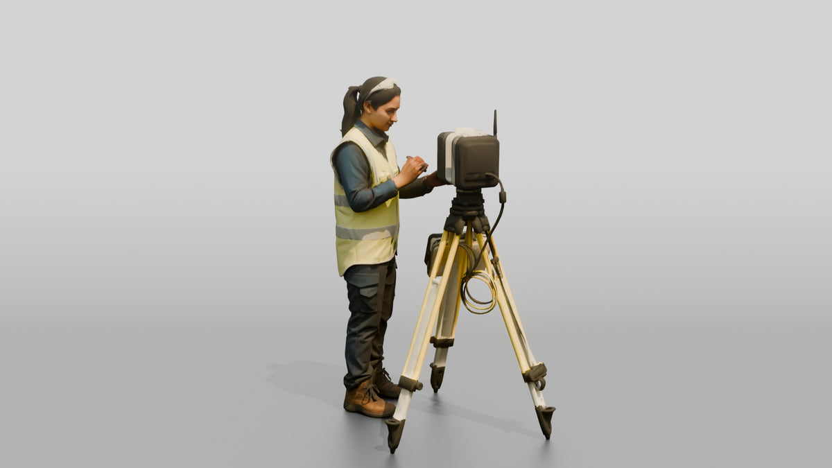 Construction Worker Woman 66 - 3D character model, view 1