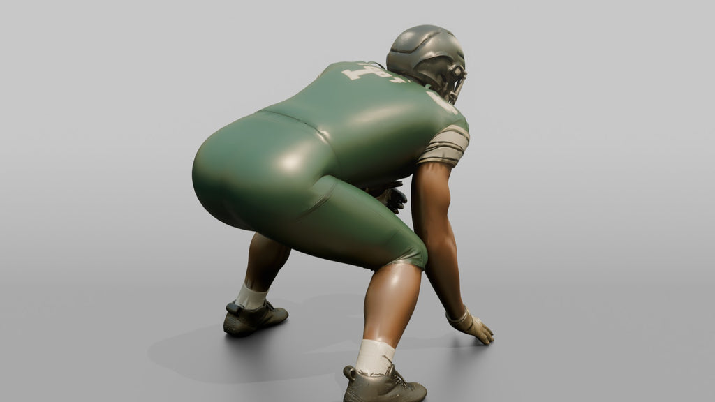 Tight End with His Hand in the Dirt