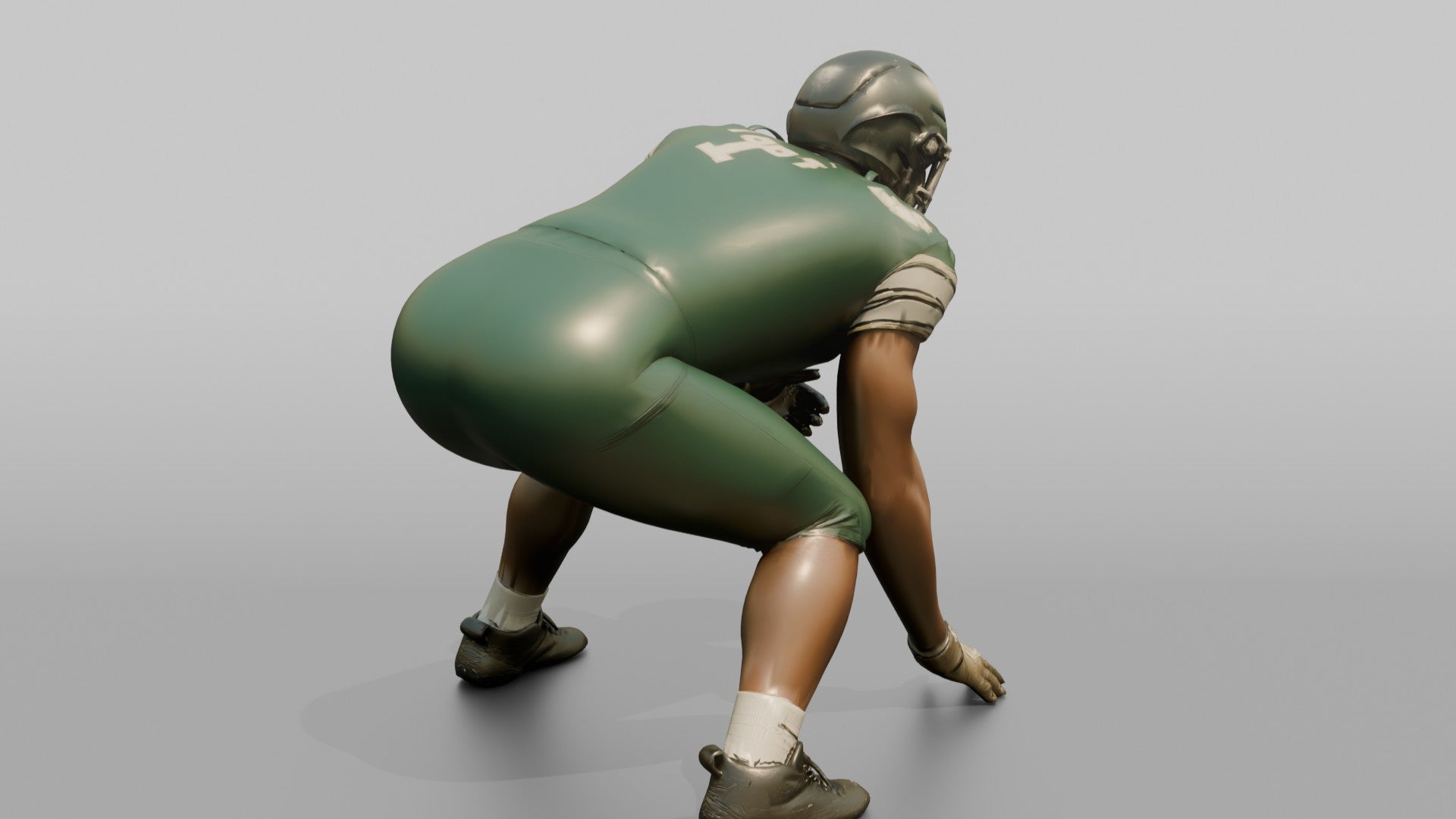 Tight End with His Hand in the Dirt