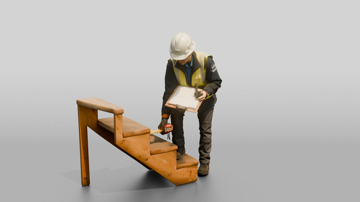 Construction Worker Woman 64 - 3D character model, view 5