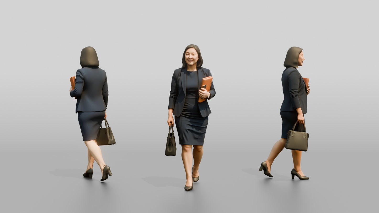Businesswoman Holding a Folder