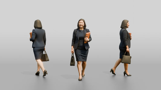 Businesswoman Holding a Folder