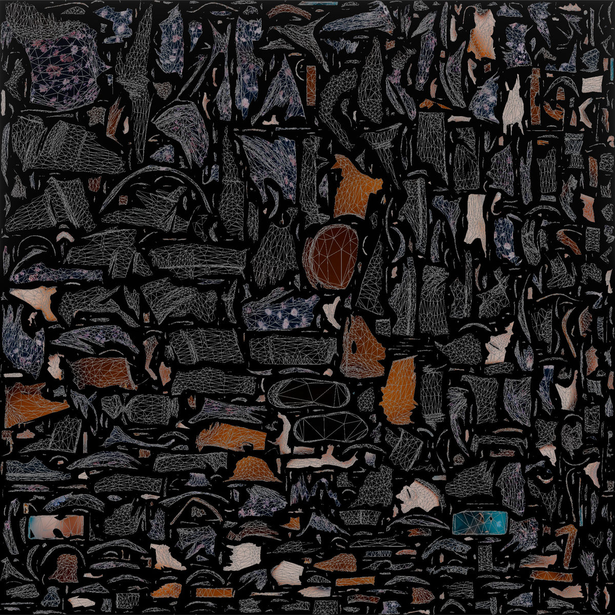 Chinese Woman Checking Phone with Shopping Bags - UV layout, base color map